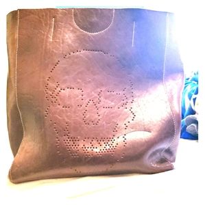 BRAVE LEATHER Skull Tote bag